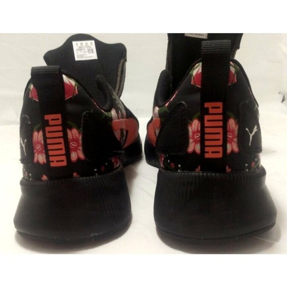 Puma 195390-01 Black And Pink Floral Pattern Sz 5C No Laces - Picture 10 of 11
